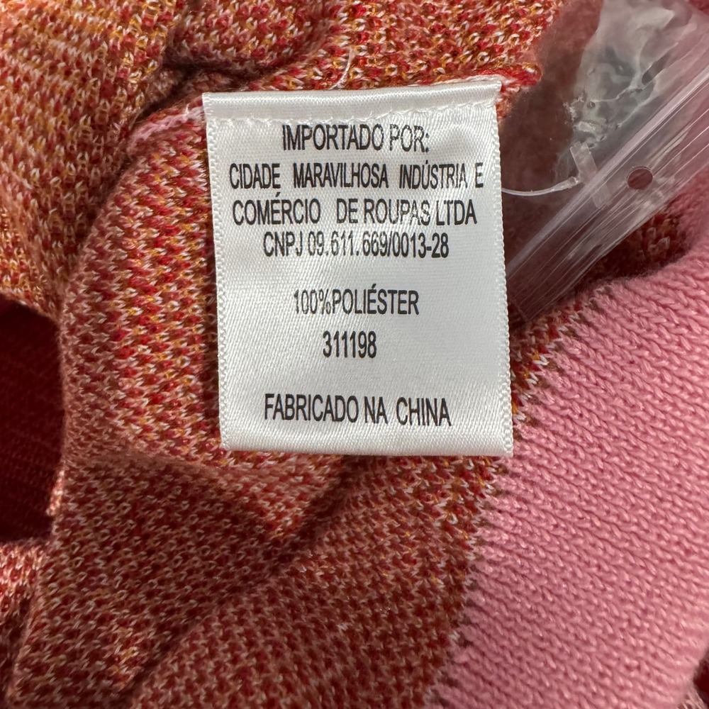 FARM Rio Cardigan Womens L Pink NWT Lobster Leopard Tropical Puff Sleeve Cropped - Picture 9 of 9